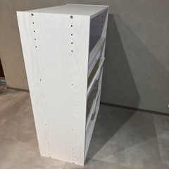ニトリ　連結できるカラーボックス ワイド3段　おもちゃ収納 子供部屋にも　付属品付きの画像