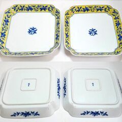 ★まとめ専用商品 A-7 たち吉 盛鉢＆ガラス皿 セット 角皿 大皿 盛鉢 盛皿 長期保管品の画像
