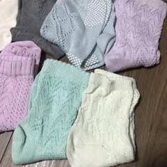 夏　レース　靴下　白　黒　水色　グリーン　パープル　ピンクの画像