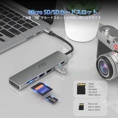 USB C ハブ 7-in-1 USBC 変換アダプタ タイプc ハブの画像