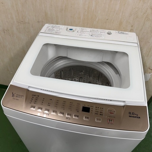 59○送料設置無料　21年製　ヤマダセレクト洗濯機　8㌔　冷蔵庫