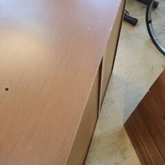 フラップチェスト 4面 4マス ブラウン■幅75㎝×奥行39㎝(フラップ含む45㎝)×高さ85㎝■買取帝国 朝霞店 配達可能の画像