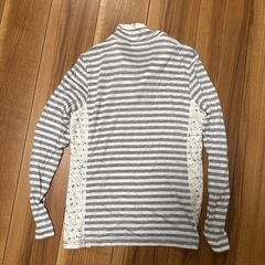 ヒールクリーク　ストライプ ハイネック 長袖トップスの画像