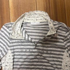 ヒールクリーク　ストライプ ハイネック 長袖トップスの画像