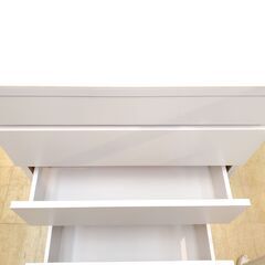 永野家具工業 人口大理石天板 4段チェスト 白 ホワイト 参考価格31900円■横幅60㎝×奥行34㎝×高さ85.5㎝■近隣配送無料 買取帝国 朝霞店の画像