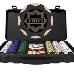 【超美品】クレイ製 本格ポーカーチップ(10人までプレイ可)　の画像