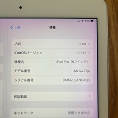 iPadPro 128GB
（WiFi+Cellularモデル）  の画像