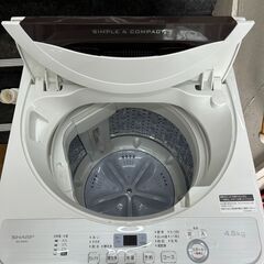 洗濯機 シャープ ES-GE4C 2019年 4.5㎏ 家事家電 せんたくき 参考価格34,480円 【安心の3ヶ月保証・送料に設置費込み】🚚自社配送時💳代引き可🚚(現金、クレジット、スマホ決済対応)の画像