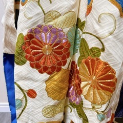 取引中‼️高級着物　ブルー　リメイクにどうぞ！の画像