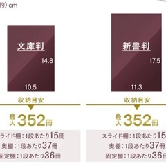 本棚　スライド式の画像