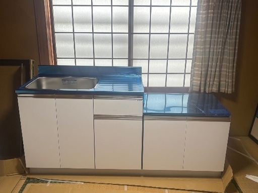キッチン流し台＋コンロ台(一体型)