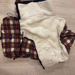 エアバギー　ダウンフットマフ　赤チェックの画像