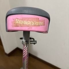 ブリヂストン　一輪車　スタンド付　ピンクの画像