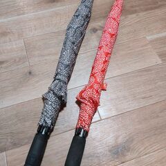 IKEA傘、北欧、赤と黒の画像