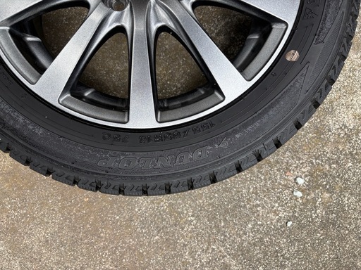 【取引中】2021年製　バリ山スタッドレス中古 155/65R14 社外アルミホイール付き ムーヴ　