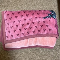毛布 さつまいも色 赤紫系 花柄の画像