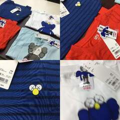 【🍀貴重】【新品・タグ付き】KAWS UNIQLO カウズ ユニクロ コラボ 半袖シャツ 150サイズの画像
