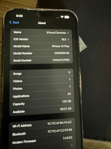 iPhone 14 Plus 128gb