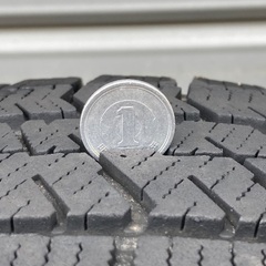No.124スタットレスタイヤ155/65/14 4H PCD100 アルミ付4本セットの画像