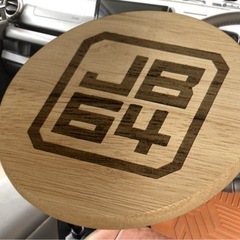 64ジムニー用 木製ホーンボタンカバー ナチュラルウッド　Jimnyの画像