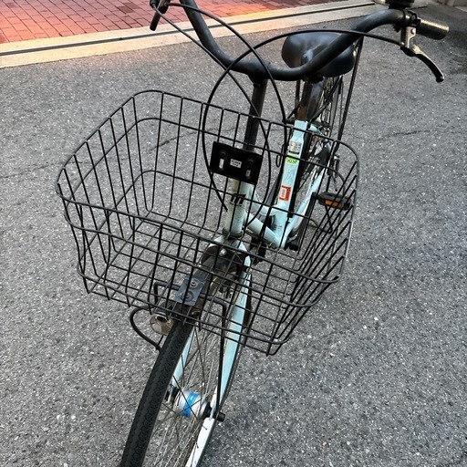 自転車 ママチャリ 26インチ リアキャリア付き