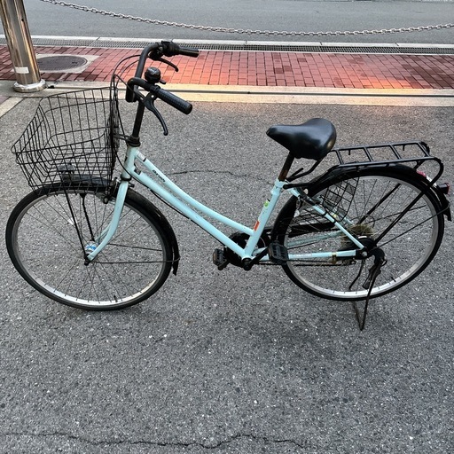 自転車 ママチャリ 26インチ リアキャリア付き