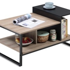 【美品】デザインローテーブル、収納充実！の画像