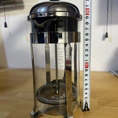 美品 フレンチプレス コーヒープレス BODUM風 約600ml｜一度使用のみ｜ステンレス×耐熱ガラスの画像