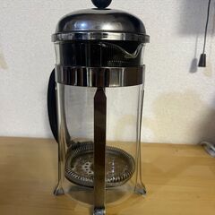 美品 フレンチプレス コーヒープレス BODUM風 約600ml｜一度使用のみ｜ステンレス×耐熱ガラスの画像