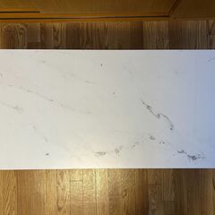 500円！大理石調ローテーブル｜アイアン脚・長方形｜約120×60×38cm｜美デザイン／車で引取推奨｜南堀江 3,000円の画像