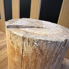 丸太スツール／観葉植物スタンド／ナチュラルインテリア｜高さ約40cm｜無塗装・一点物の画像