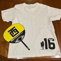 阪神タイガース　西勇輝　Tシャツ＆うちわセットの画像