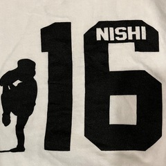 阪神タイガース　西勇輝　Tシャツ＆うちわセットの画像