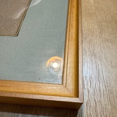 御色紙額 木製 金縁付き 約41×38.5の画像