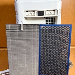 【良品】SHARP 空気清浄機 KC-F50-W ホワイト／非喫煙・ペットなし・説明書ありの画像