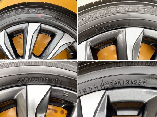 値下げしました。新車外し 新型90ヴォクシー純正 17インチ 6.0J +40 5H 114.3 TOYO PROXES R60 205/55R17  4本セット