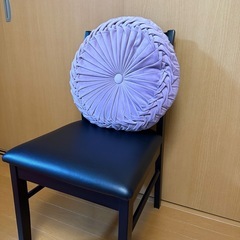 【無料】クッション 円形　ラベンダーの画像