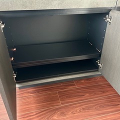 未使用 ニトリ サイドボード セーラル3 CHN-GY キッチン収納棚 キャビネット 幅120×奥行39.5×高さ80(cm)の画像