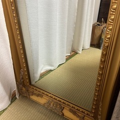 アンティーク調 バロックスタイル 金色全身鏡