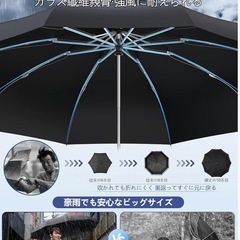 10本骨　逆折式傘　自動開閉　携帯式　晴雨兼用　UVカット①　の画像