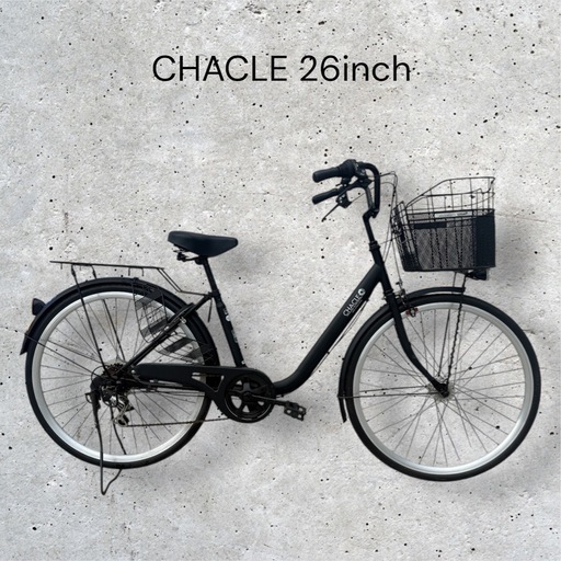 福岡発 CHACLE チャクル 26型 ノーパンク自転車 6段変速 ママチャリ