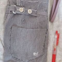 千鳥格子柄＊ポーチ サコッシュ ポシェット＊綿100の画像