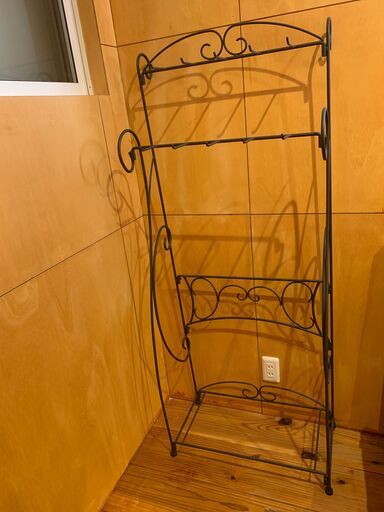 アイアンラック ペットリード ハンガー アンティーク調 ブラック ディスプレイ アイアンラック ペットリード ハンガー アンティーク調 ブラック