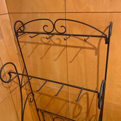 アイアンラック ペットリード ハンガー アンティーク調 ブラック ディスプレイの画像