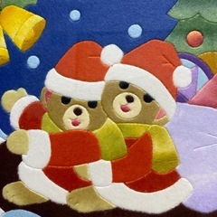 クリスマス　クマ額縁２枚の画像