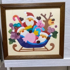 クリスマス　クマ額縁２枚の画像