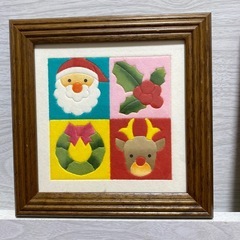 さくらほりきり　クリスマス　額縁飾り３枚セットの画像