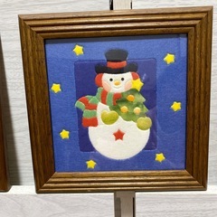 さくらほりきり　クリスマス　額縁飾り３枚セットの画像