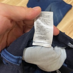 ライトオン✨楽々ハーフパンツ✨デニム風ズボン✨の画像