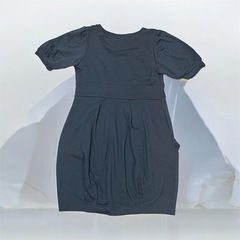 OLIVE des OLIVE スウェットコクーンワンピース 半袖 黒の画像